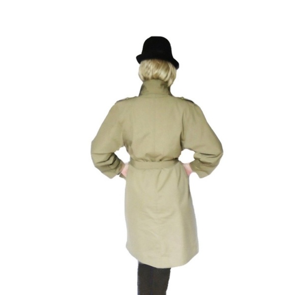 Vtg Classic Khaki Trench Coat with Zip Out Lining - Picture 2 of 8